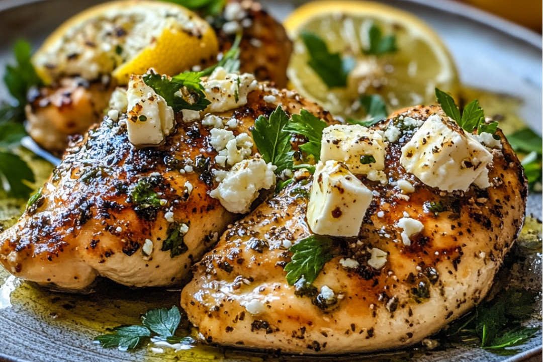 Greek Chicken with Lemon and Feta