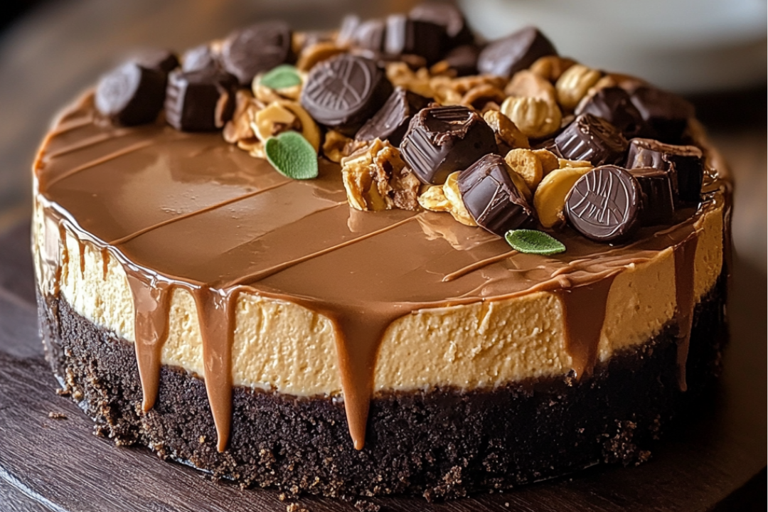 Mouth-watering Reese's Peanut Butter Cup Cheesecake