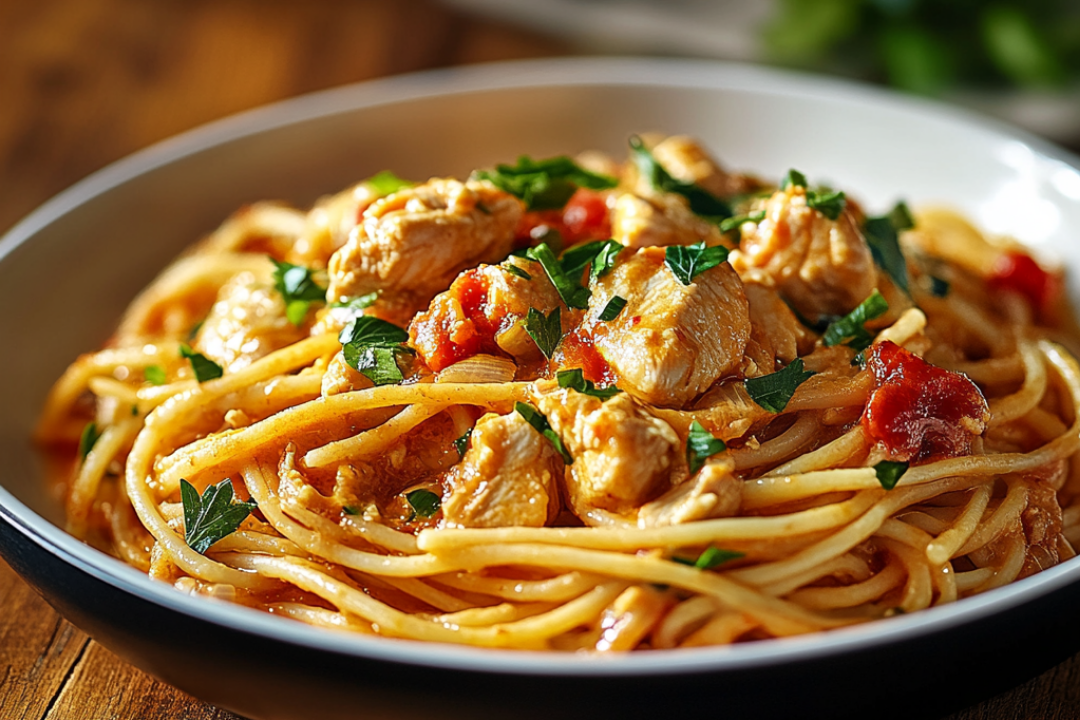 Rotel Chicken Spaghetti