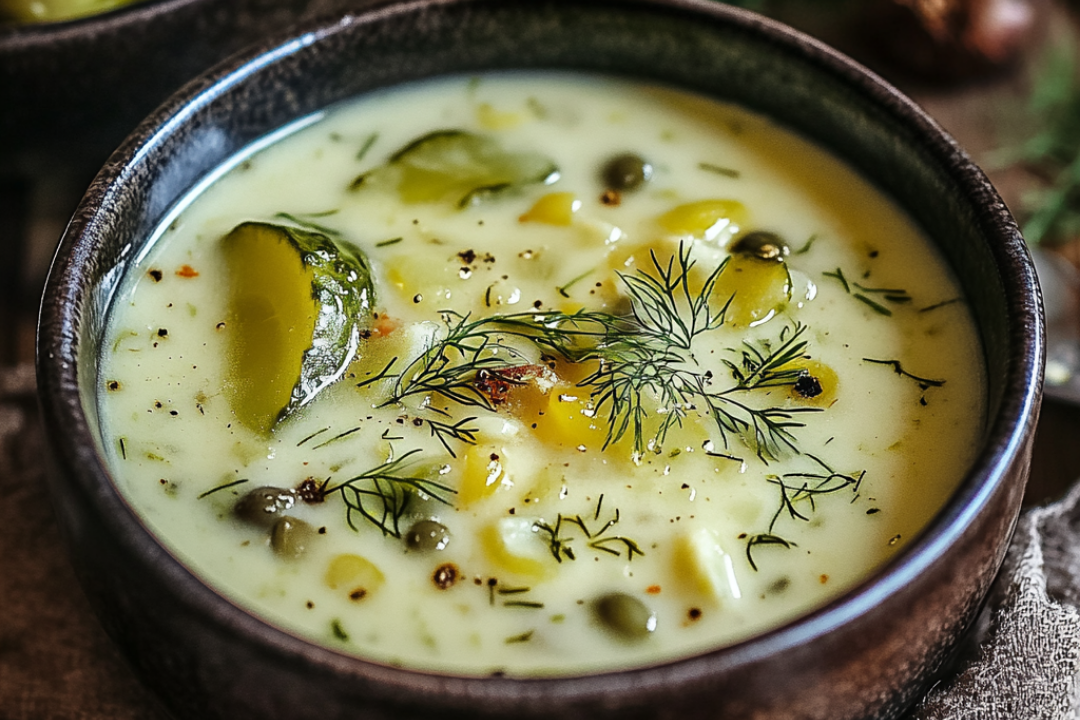 Creamy Dill Pickle Soup (Zupa Ogórkowa)