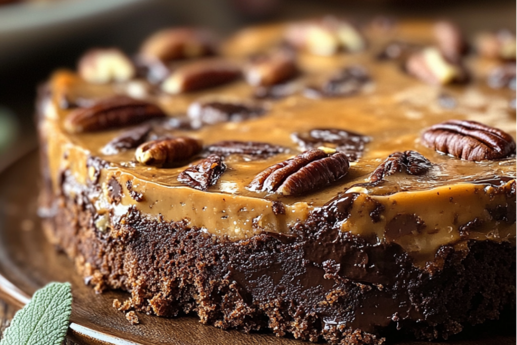 Chocolate Pecan Ooey Gooey Butter Cake