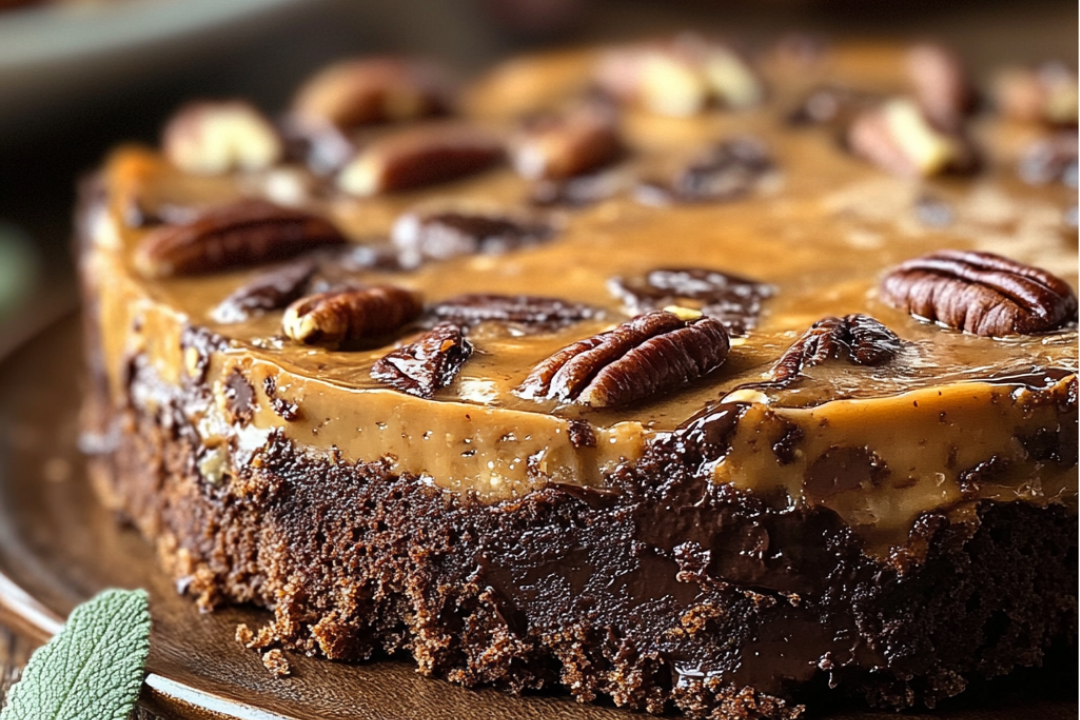 Chocolate Pecan Ooey Gooey Butter Cake