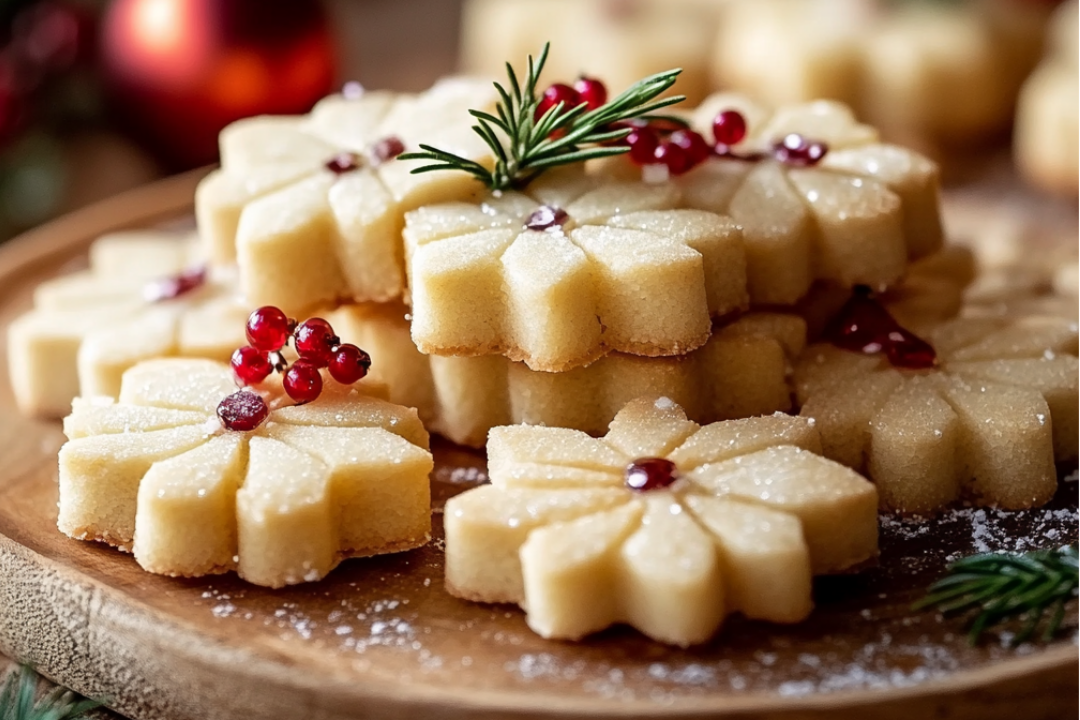 4-Ingredient Christmas Shortbread Cookies Recipe