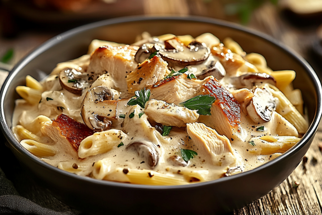 Creamy Chicken & Mushroom Pasta