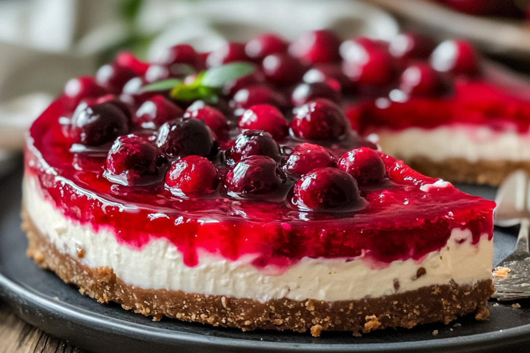 Easiest No-Bake Cherry Cheesecake