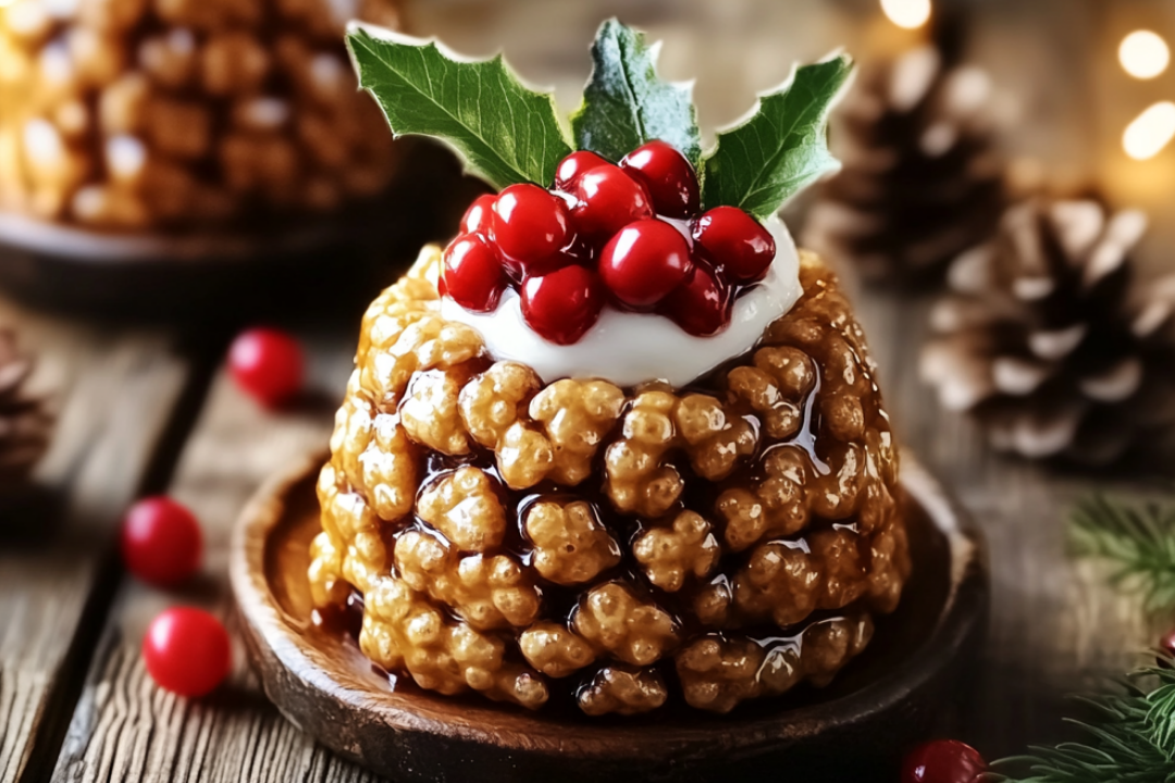 Rice Krispie Christmas Puddings