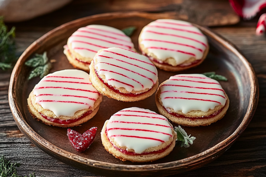 Striped Peppermint Sandwich Cookies