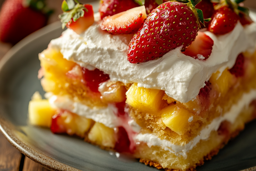 Tropical Strawberry Pineapple Shortcake