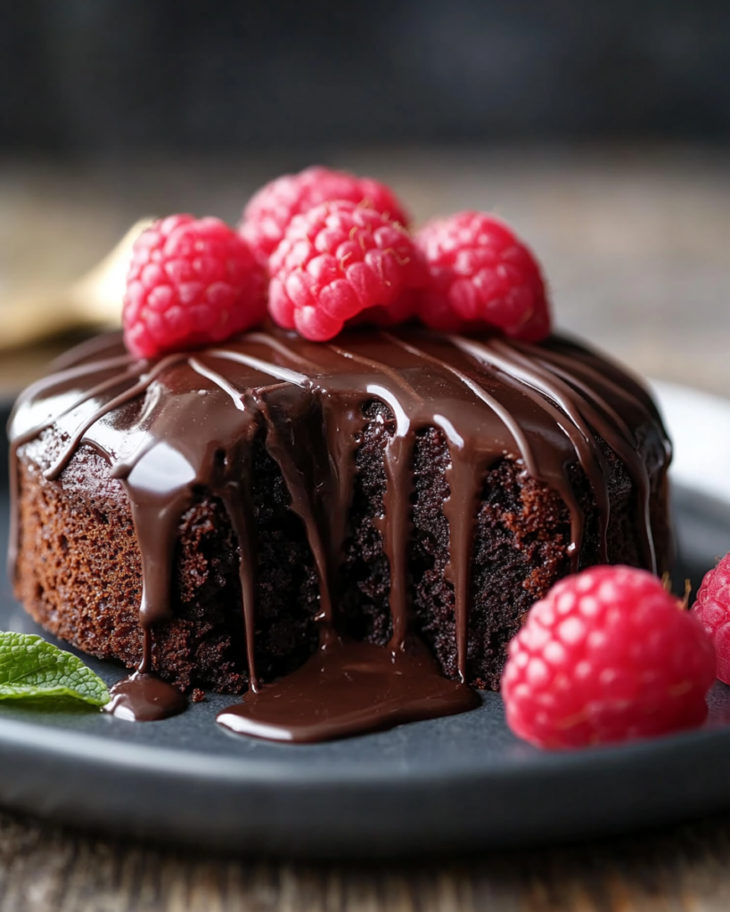 Valentine’s Day Chocolate Raspberry Lava Cake