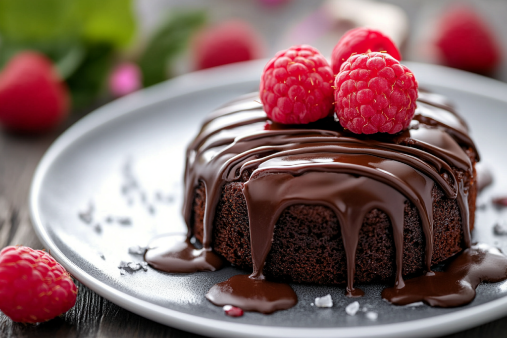 Valentine’s Day Chocolate Raspberry Lava Cake