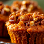 Sweet Potato Muffins with Cinnamon Pecan Streusel