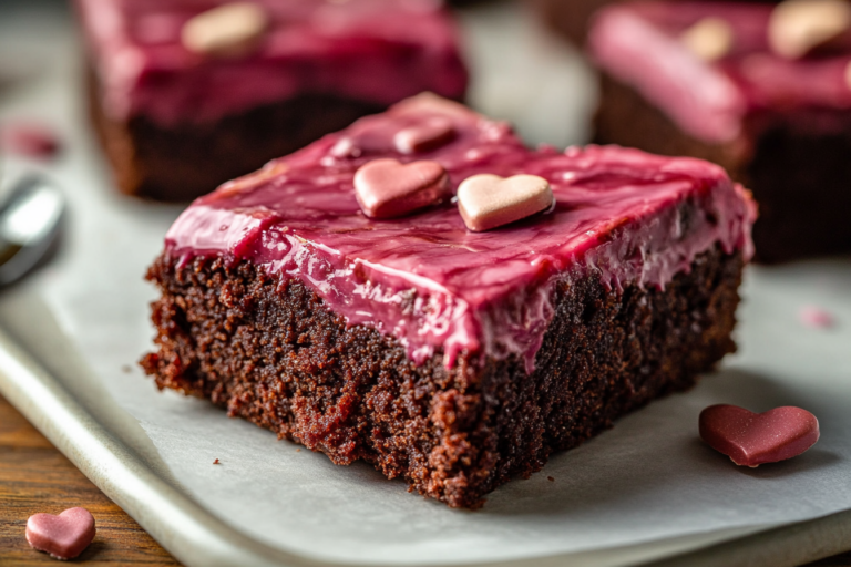 No-Bake Valentine’s Brownies