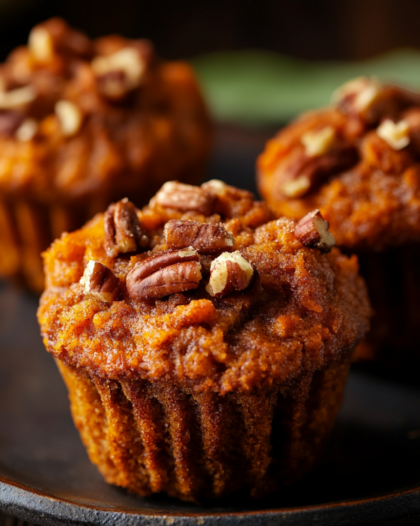 Sweet Potato Muffins with Cinnamon Pecan Streusel