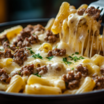 Loaded Cheeseburger Alfredo Pasta