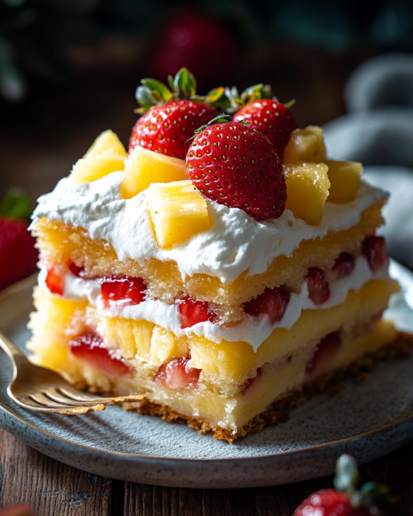 Tropical Strawberry Pineapple Shortcake