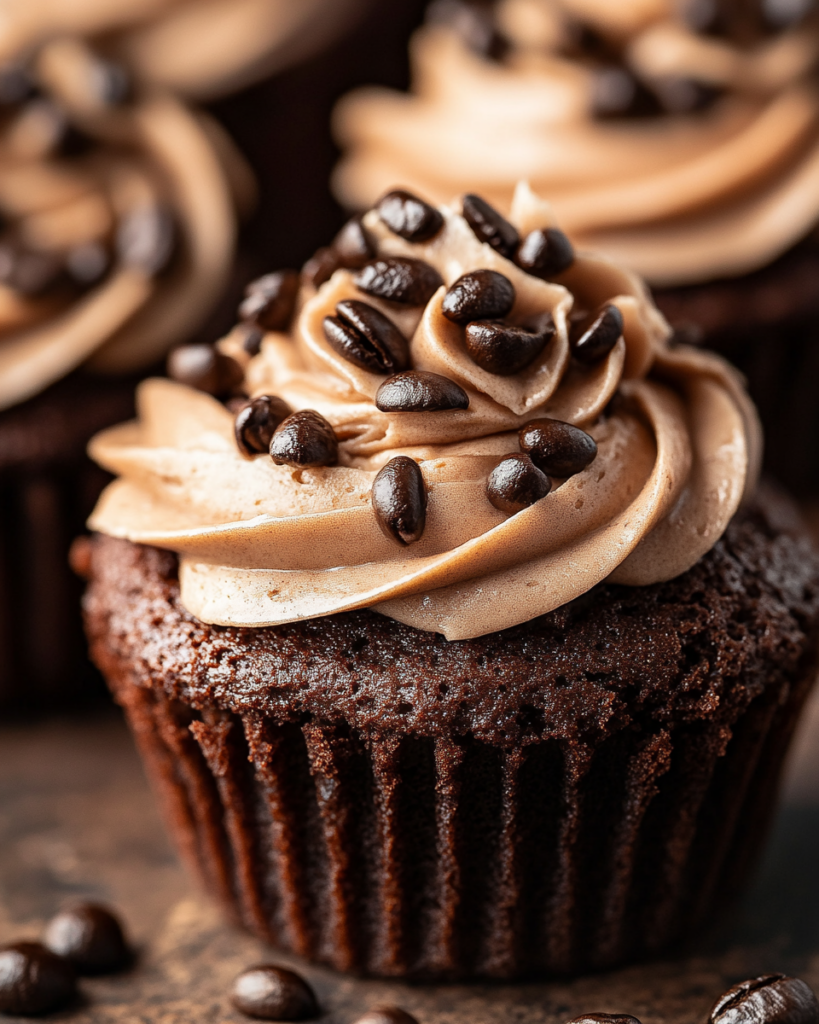 Espresso Brownie Cupcakes with Coffee Buttercream