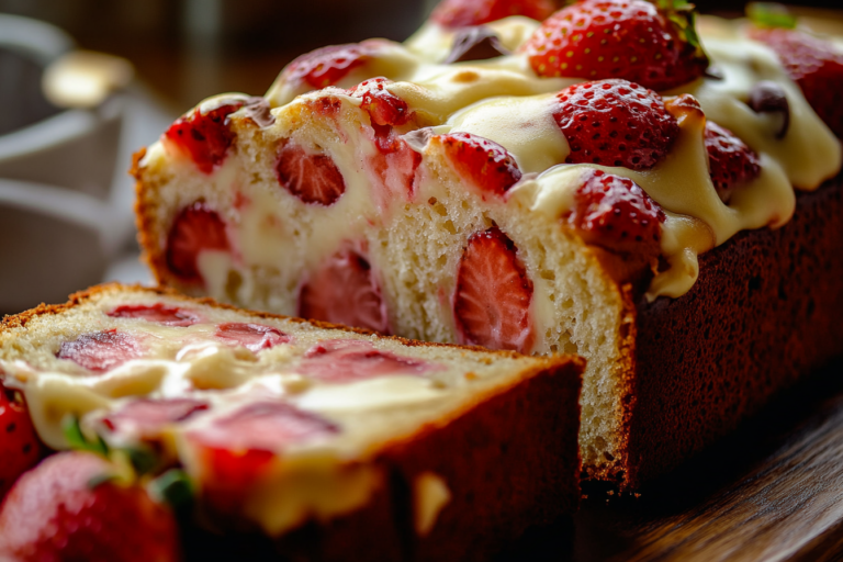 Sourdough White Chocolate Chip Strawberry Bread