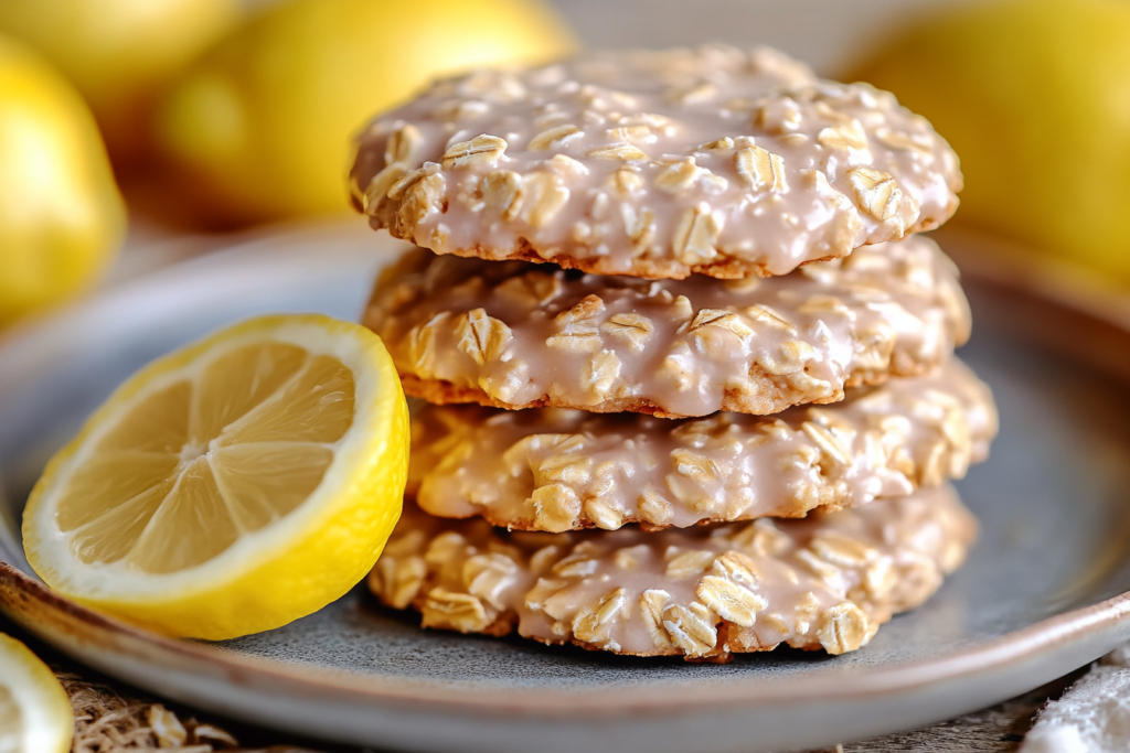 Lemon Oatmeal No-Bake Cookies