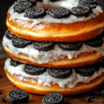 Oreo Cheesecake Stuffed Donut Burger