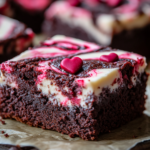 Red Velvet Cheesecake Swirl Brownies for Valentine’s Day