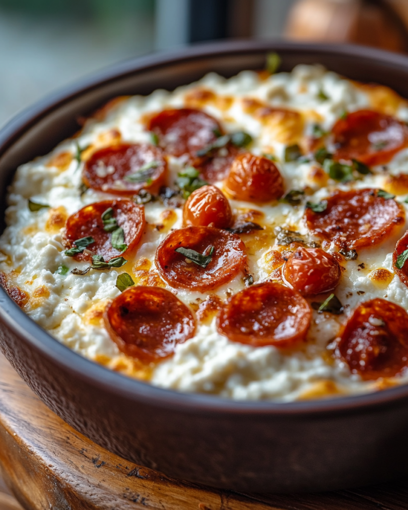 Cottage Cheese Pizza Bowl