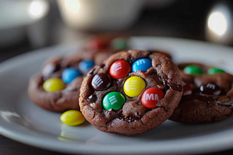 Chocolate Lava M&M Surprise Cookies