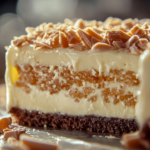 White German Chocolate Cake with a Cheesecake Center