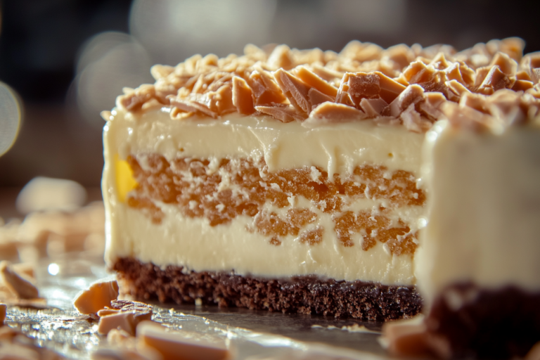 White German Chocolate Cake with a Cheesecake Center