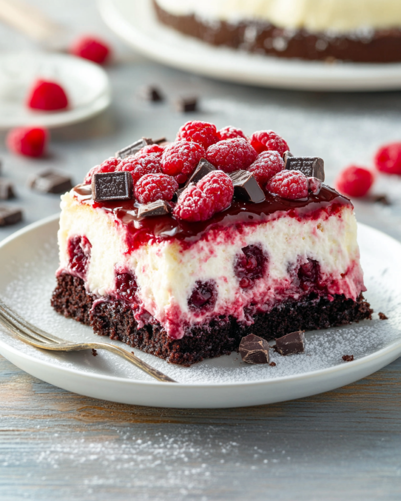 Raspberry Chocolate Poke Cake for Valentine’s Day